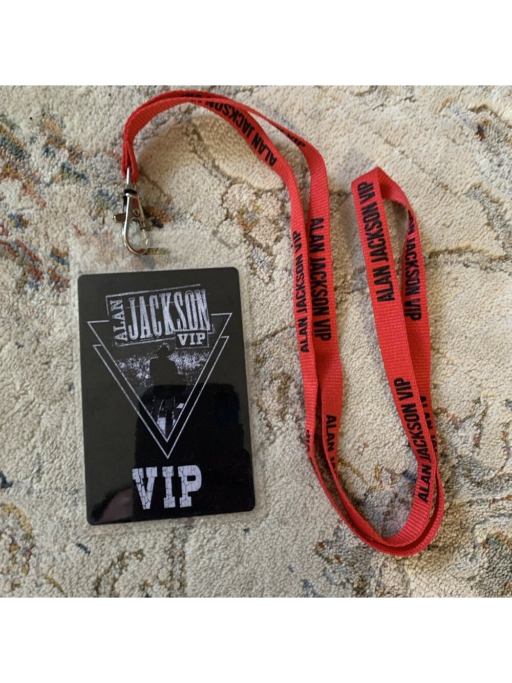 Alan Jackson VIP Tour Concert Laminate Pass Lanyard Country Music Memorabilia
